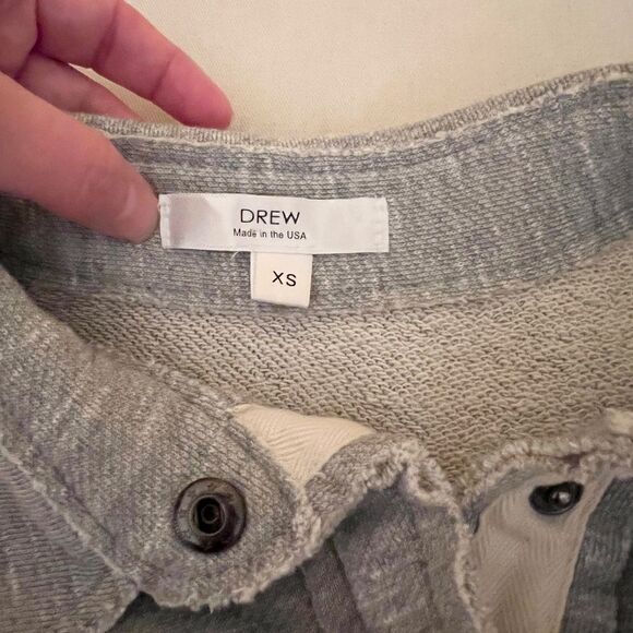 Drew Snap Button Split Front Tunic Size XS French Terry in Heather Gray NWOT - Picture 8 of 8